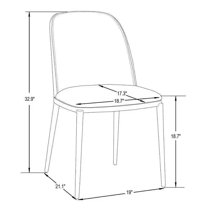 LeisureMod Tule – Lot de 2 chaises de salle à manger modernes avec assise en similicuir, velours ou daim et structure en acier blanc – Cuisine, salle à manger, maison, café, sièges