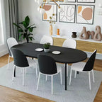 LeisureMod Tule – Lot de 2 chaises de salle à manger modernes avec assise en similicuir, velours ou daim et structure en acier blanc – Cuisine, salle à manger, maison, café, sièges