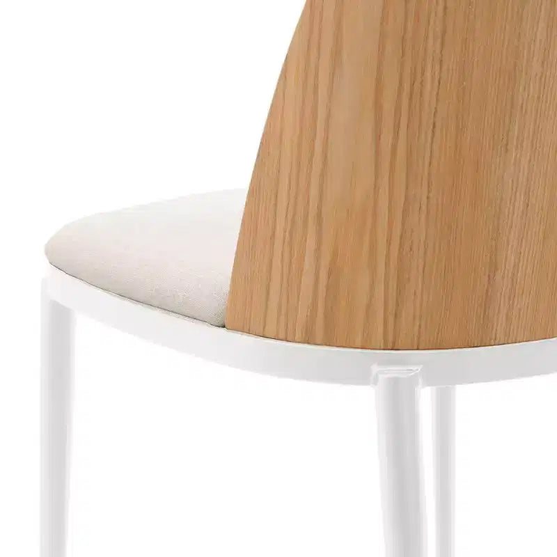 LeisureMod Tule – Lot de 2 chaises de salle à manger modernes avec assise en similicuir, velours ou daim et structure en acier blanc – Cuisine, salle à manger, maison, café, sièges