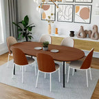 LeisureMod Tule – Lot de 2 chaises de salle à manger modernes avec assise en similicuir, velours ou daim et structure en acier blanc – Cuisine, salle à manger, maison, café, sièges