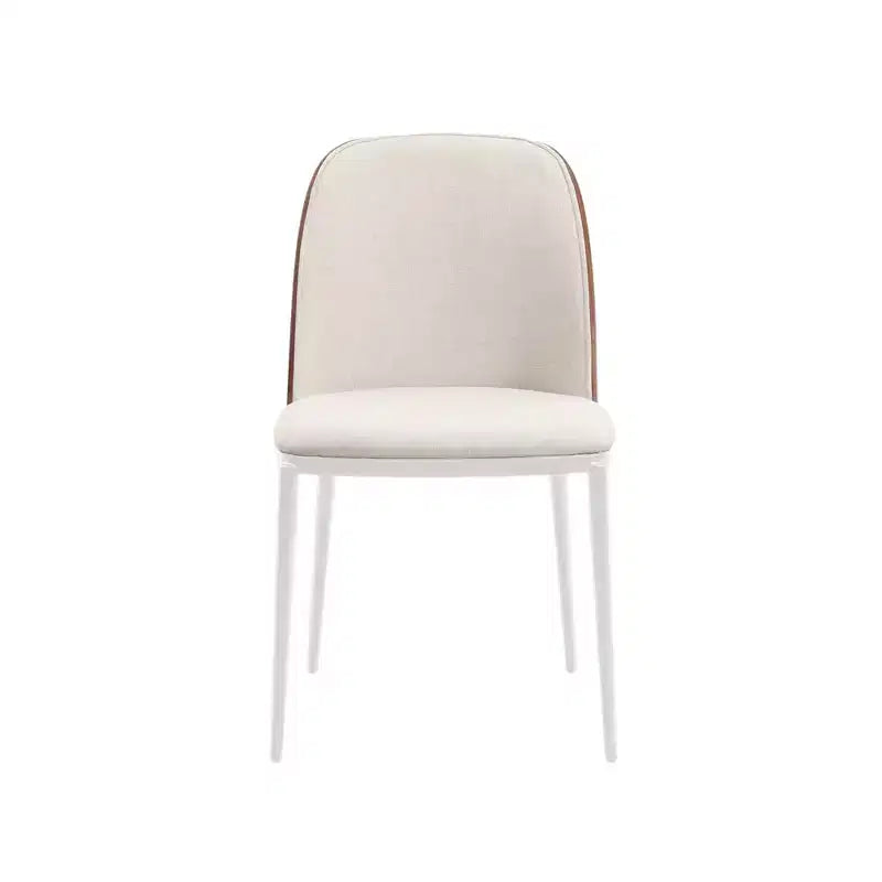 LeisureMod Tule – Lot de 2 chaises de salle à manger modernes avec assise en similicuir, velours ou daim et structure en acier blanc – Cuisine, salle à manger, maison, café, sièges