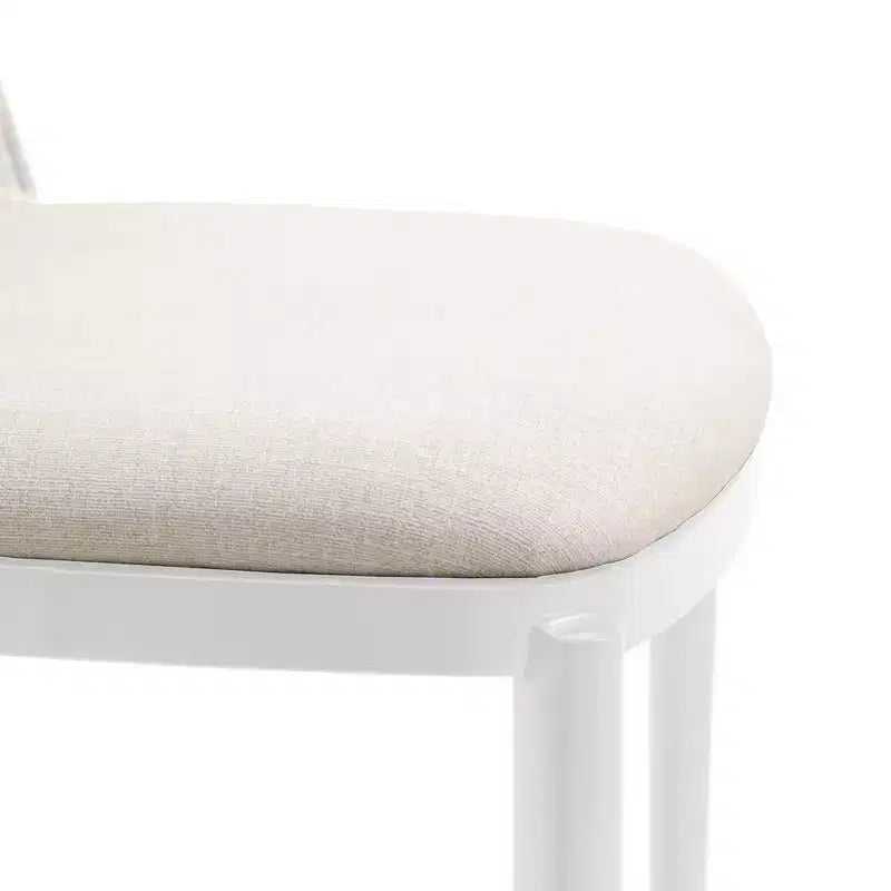 LeisureMod Tule – Lot de 2 chaises de salle à manger modernes avec assise en similicuir, velours ou daim et structure en acier blanc – Cuisine, salle à manger, maison, café, sièges