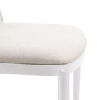 LeisureMod Tule – Lot de 2 chaises de salle à manger modernes avec assise en similicuir, velours ou daim et structure en acier blanc – Cuisine, salle à manger, maison, café, sièges