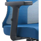 Chaise de bureau ergonomique en maille LeisureMod Glen - Dossier mi-hauteur respirant avec siège en coton rembourré doux - Chaise de bureau pivotante et inclinable