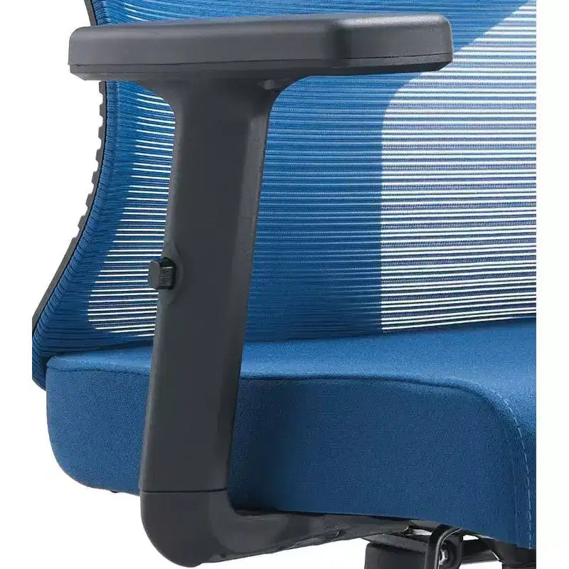 Chaise de bureau ergonomique en maille LeisureMod Glen - Dossier mi-hauteur respirant avec siège en coton rembourré doux - Chaise de bureau pivotante et inclinable