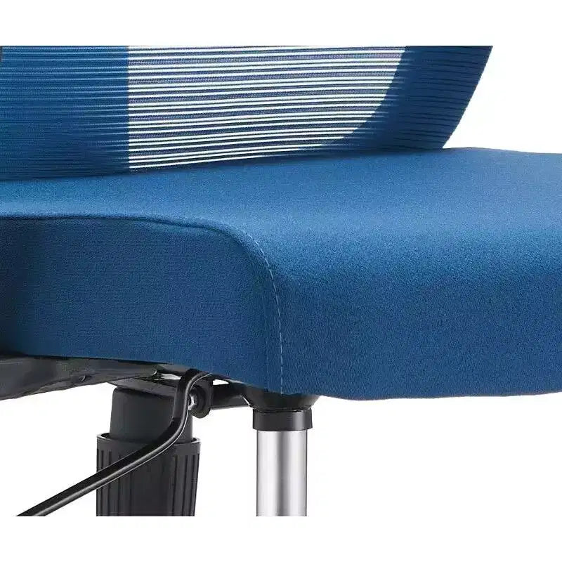Chaise de bureau ergonomique en maille LeisureMod Glen - Dossier mi-hauteur respirant avec siège en coton rembourré doux - Chaise de bureau pivotante et inclinable