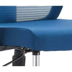 Chaise de bureau ergonomique en maille LeisureMod Glen - Dossier mi-hauteur respirant avec siège en coton rembourré doux - Chaise de bureau pivotante et inclinable