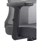 Chaise de bureau ergonomique en maille LeisureMod Glen - Dossier mi-hauteur respirant avec siège en coton rembourré doux - Chaise de bureau pivotante et inclinable