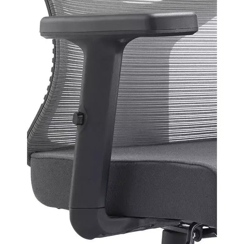 Chaise de bureau ergonomique en maille LeisureMod Glen - Dossier mi-hauteur respirant avec siège en coton rembourré doux - Chaise de bureau pivotante et inclinable