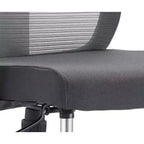 Chaise de bureau ergonomique en maille LeisureMod Glen - Dossier mi-hauteur respirant avec siège en coton rembourré doux - Chaise de bureau pivotante et inclinable