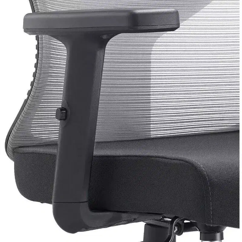 Chaise de bureau ergonomique en maille LeisureMod Glen - Dossier mi-hauteur respirant avec siège en coton rembourré doux - Chaise de bureau pivotante et inclinable