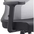 Chaise de bureau ergonomique en maille LeisureMod Glen - Dossier mi-hauteur respirant avec siège en coton rembourré doux - Chaise de bureau pivotante et inclinable