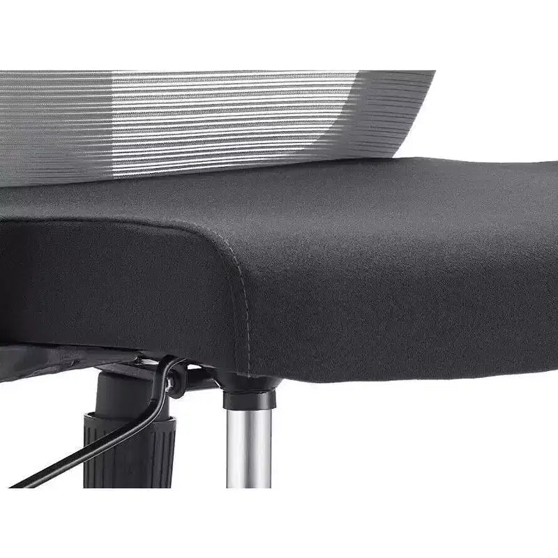 Chaise de bureau ergonomique en maille LeisureMod Glen - Dossier mi-hauteur respirant avec siège en coton rembourré doux - Chaise de bureau pivotante et inclinable