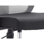 Chaise de bureau ergonomique en maille LeisureMod Glen - Dossier mi-hauteur respirant avec siège en coton rembourré doux - Chaise de bureau pivotante et inclinable