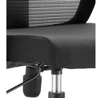 Chaise de bureau ergonomique en maille LeisureMod Glen - Dossier mi-hauteur respirant avec siège en coton rembourré doux - Chaise de bureau pivotante et inclinable