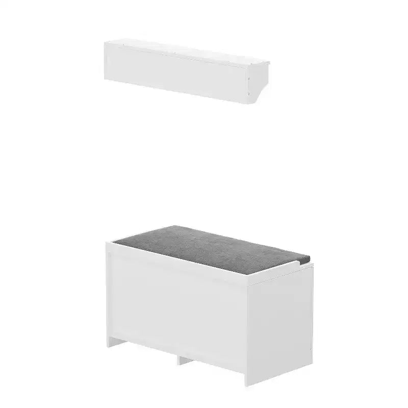 Ensemble porte-manteau mural et banc à chaussures Famapy Blanc