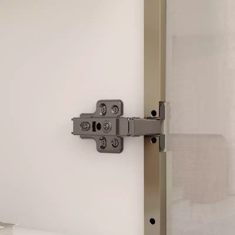 Meuble vitrine Famapy avec portes et étagères en verre, étagère de rangement polyvalente, buffet avec éclairage LED
