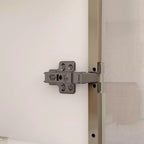 Meuble vitrine Famapy avec portes et étagères en verre, étagère de rangement polyvalente, buffet avec éclairage LED