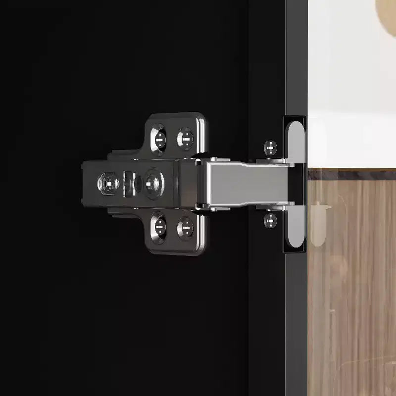 Meuble vitrine Famapy avec portes et étagères en verre, étagère de rangement polyvalente, buffet avec éclairage LED