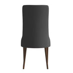 LeisureMod Elm Chaise de salle à manger moderne Dossier haut Design incurvé sans accoudoirs, siège en cuir rembourré avec pieds en bois de frêne pour salle à manger et cuisine