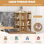 Costway Meuble de rangement d'angle 3 niveaux pour enfants avec ports USB et prises électriques, 9 casiers, Gris/Blanc