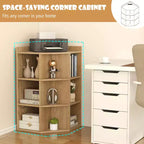 Costway Meuble de rangement d'angle 3 niveaux pour enfants avec ports USB et prises électriques, 9 casiers, Gris/Blanc