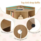 Costway Meuble de rangement d'angle 3 niveaux pour enfants avec ports USB et prises électriques, 9 casiers, Gris/Blanc