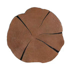 Table basse Modern Retro avec pieds en métal, plateau en bois massif avec motifs sculptés - ModernLuxe