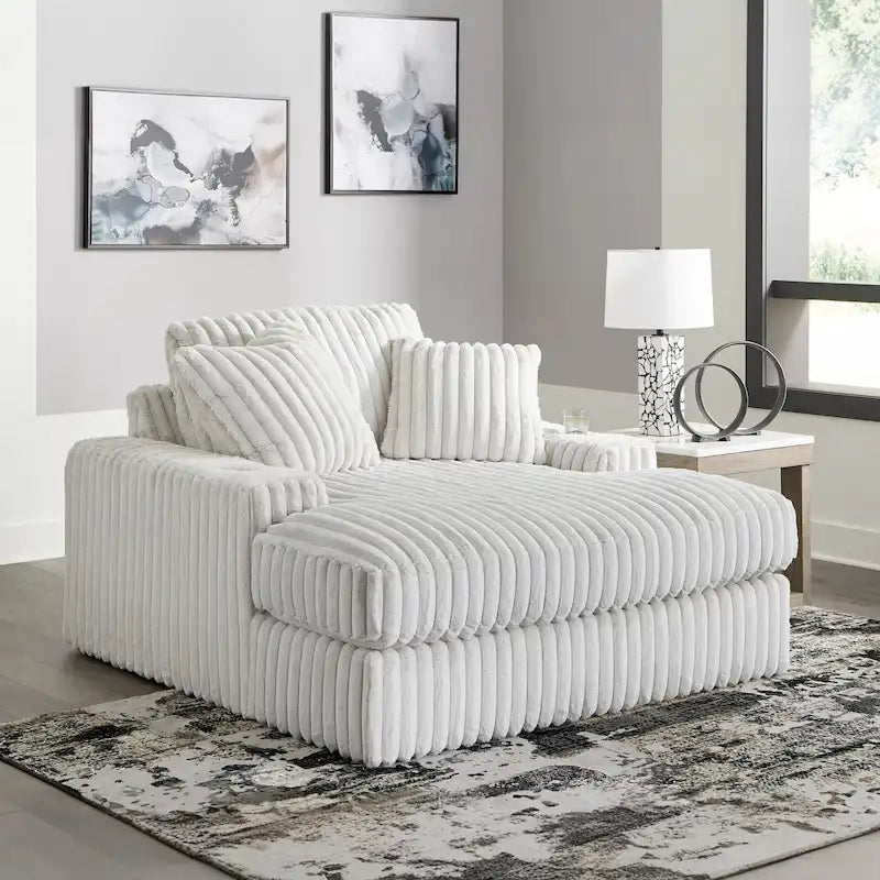 Chaise longue surdimensionnée Azulu de Roundhill Furniture, avec porte-gobelets et port de chargement USB