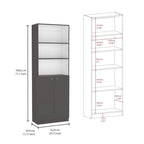 Lot de 3 bibliothèques 188 cm de large, 4 étagères, double armoire