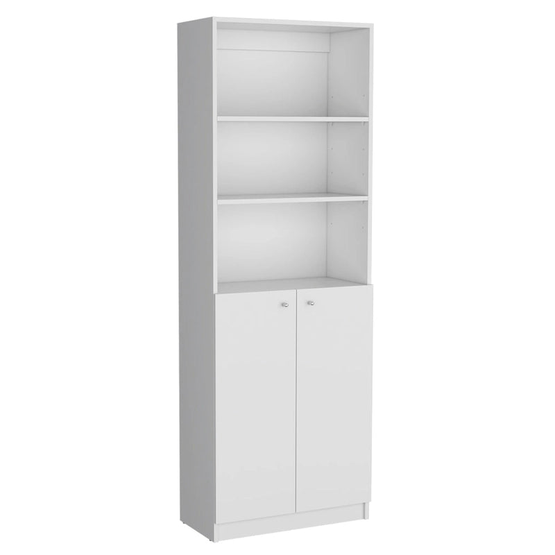 Lot de 3 bibliothèques 188 cm de large, 4 étagères, double armoire