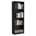 Lot de 3 bibliothèques 188 cm de large, 4 étagères, double armoire