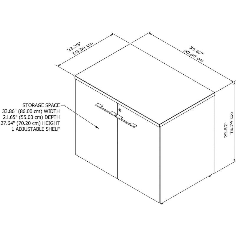 Meuble de rangement à deux portes