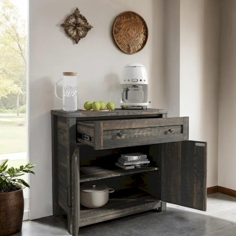 Meuble bas de ferme avec tiroirs et portes 80 cm - 39,5 P x 80 L x 80 H