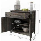 Meuble bas de ferme avec tiroirs et portes 80 cm - 39,5 P x 80 L x 80 H