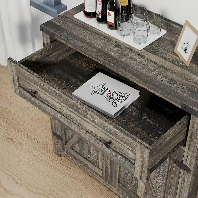 Meuble bas de ferme avec tiroirs et portes 80 cm - 39,5 P x 80 L x 80 H