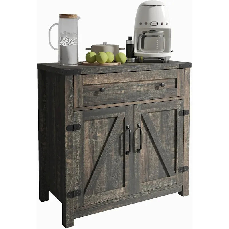 Meuble bas de ferme avec tiroirs et portes 80 cm - 39,5 P x 80 L x 80 H