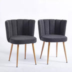 Lot de 2 chaises de salle à manger, chaises rembourrées avec assise ergonomique, pieds en métal, dossier confortable, chaise d'appoint moderne