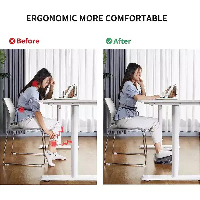 Repose-pieds ergonomique réglable EUREKA ERGONOMIC, 15,35 l x 11,81 P x 3,35 H, Noir