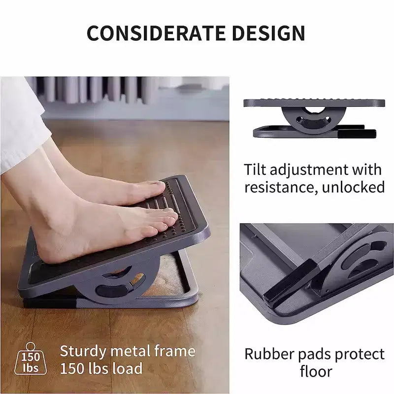 Repose-pieds ergonomique réglable EUREKA ERGONOMIC, 15,35 l x 11,81 P x 3,35 H, Noir