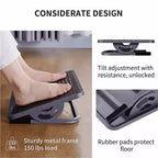 Repose-pieds ergonomique réglable EUREKA ERGONOMIC, 15,35 l x 11,81 P x 3,35 H, Noir