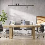 Table de réunion de bureau Famapy en bois moderne