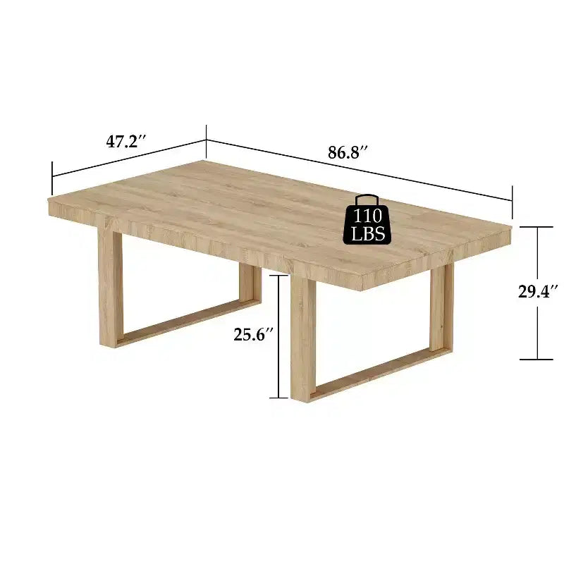 Table de réunion de bureau Famapy en bois moderne