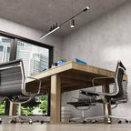 Table de réunion de bureau Famapy en bois moderne