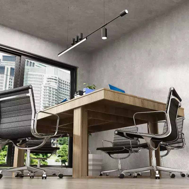 Table de réunion de bureau Famapy en bois moderne