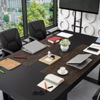 Table de réunion de bureau Famapy en bois moderne