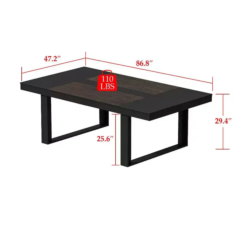 Table de réunion de bureau Famapy en bois moderne