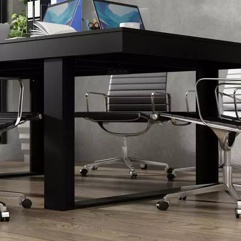 Table de réunion de bureau Famapy en bois moderne