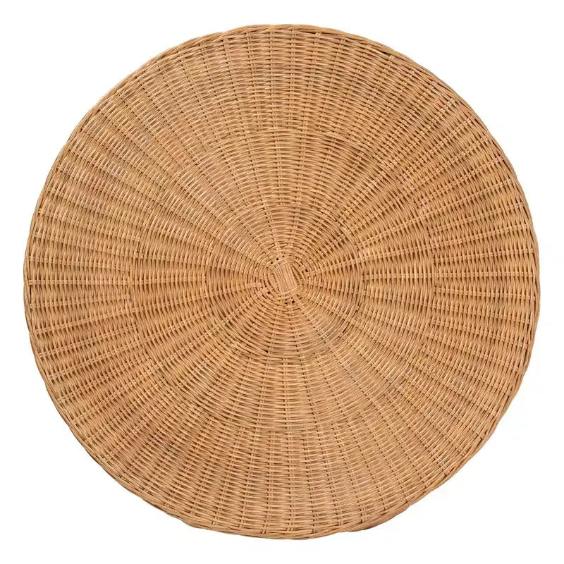 Table d'appoint en rotin festonné Bali & Pari Palm Bohemian Honey