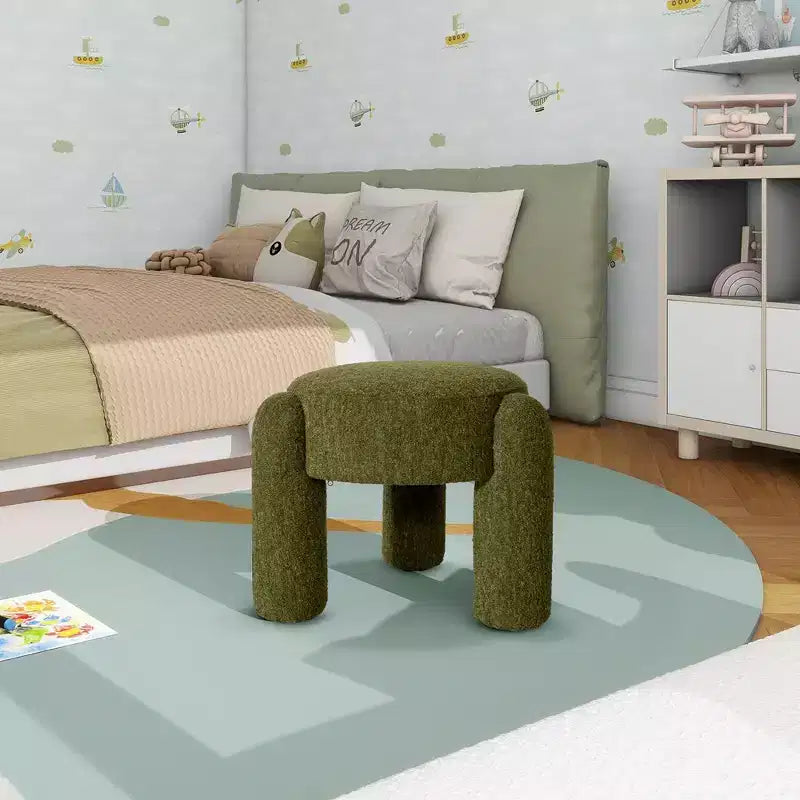 Jennifer Taylor Home Hugo Pouf Entièrement Rembourré Rond de 20,5 po